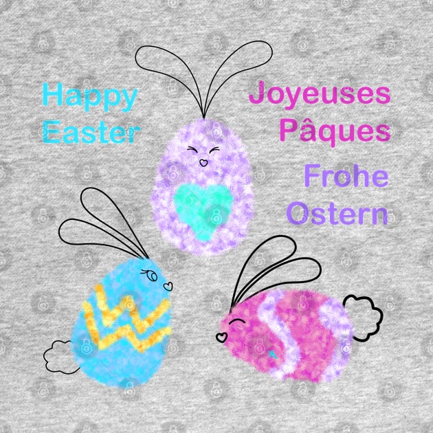 Easter Greetings Egg-Bunnies by chowlet